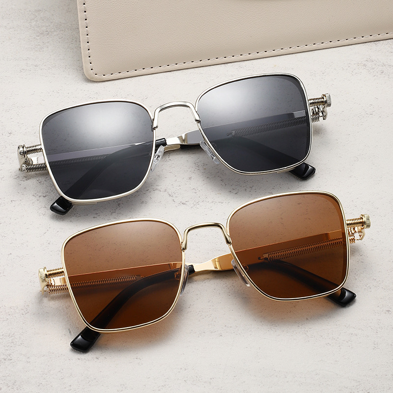 墨镜新款时尚男生太阳镜高级防紫外线复古方框GM墨镜厂家批发