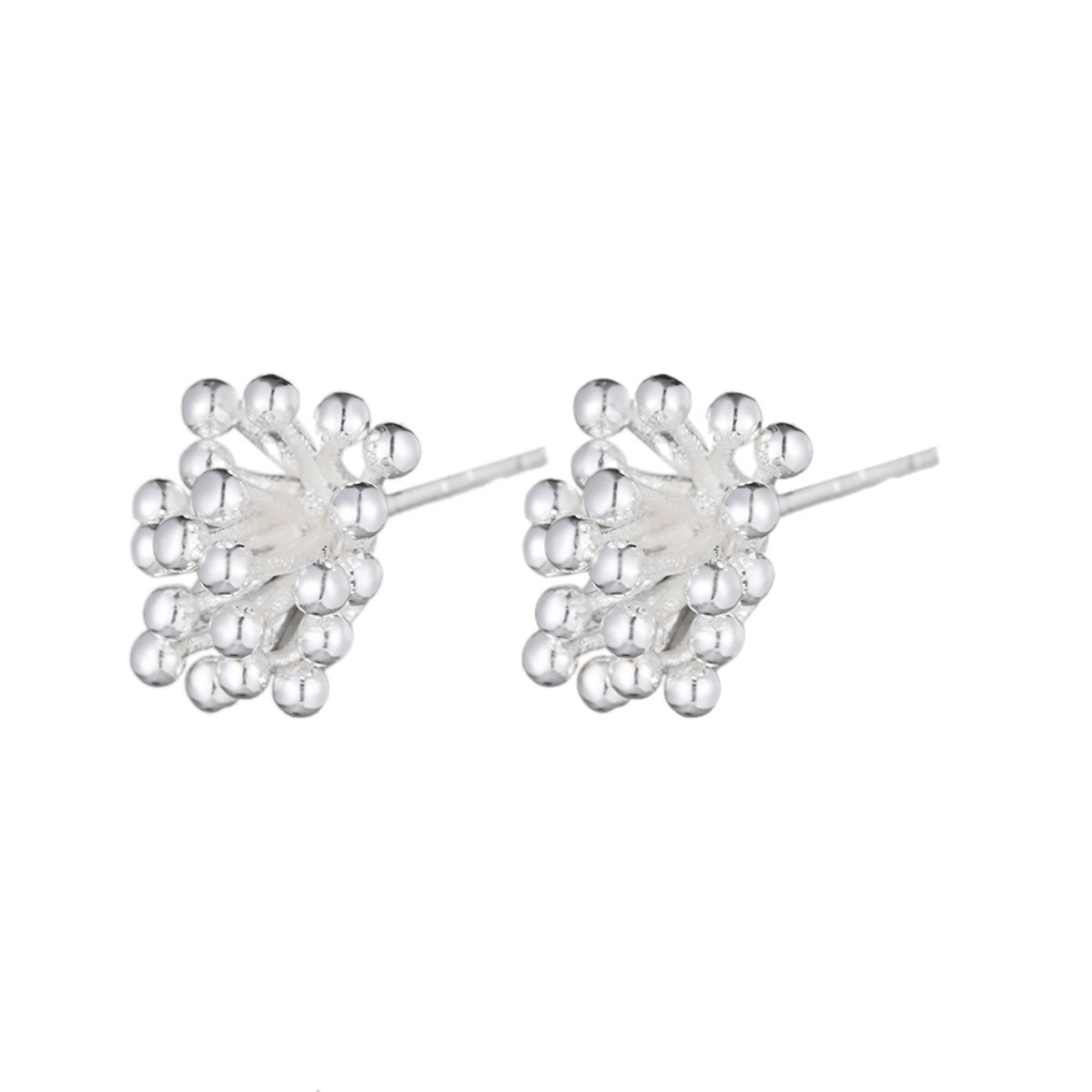 925 Silver Needle fashionable and elegant firework stud earrings, niche and simple design sense, high-end earrings, exquisite and versatile new earrings Item Picture