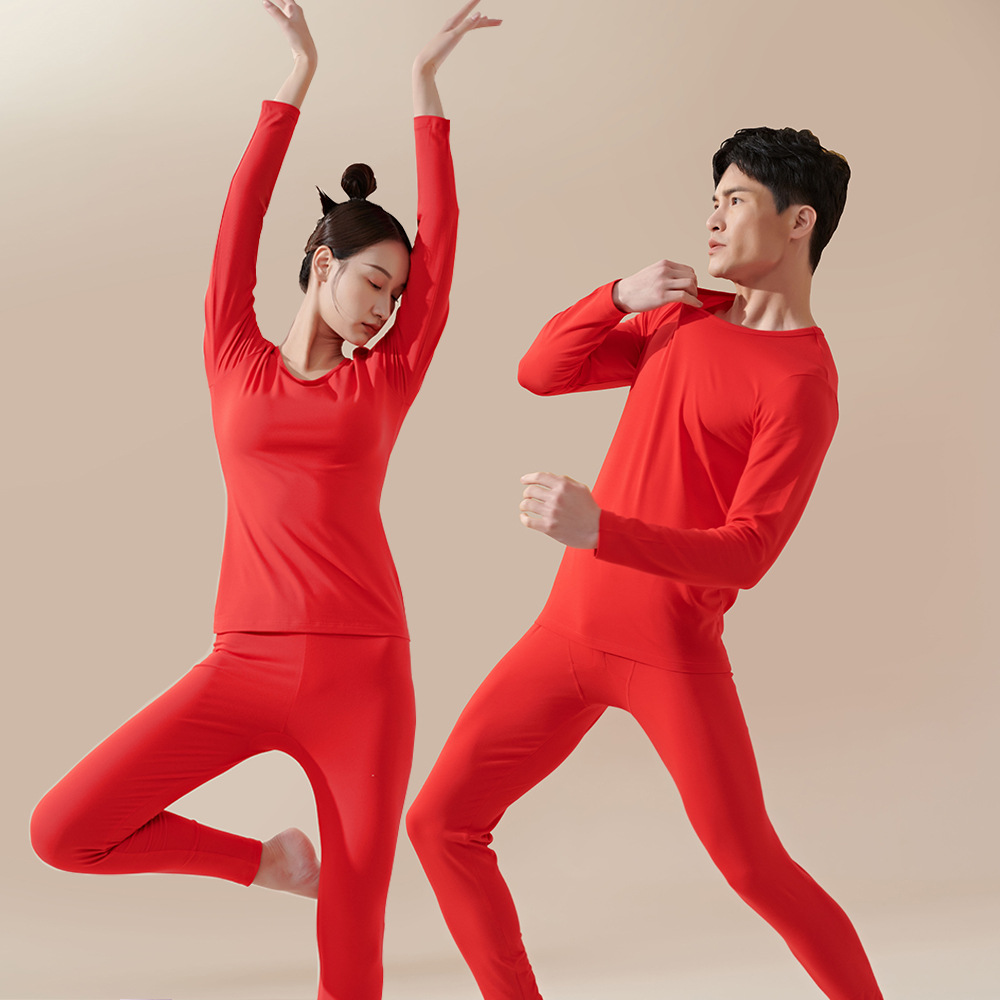 Wholesale of pure cotton thermal underwear for men and women in 2022, mid-thin tops for autumn, winter base layers, and long Johns Application Scenario