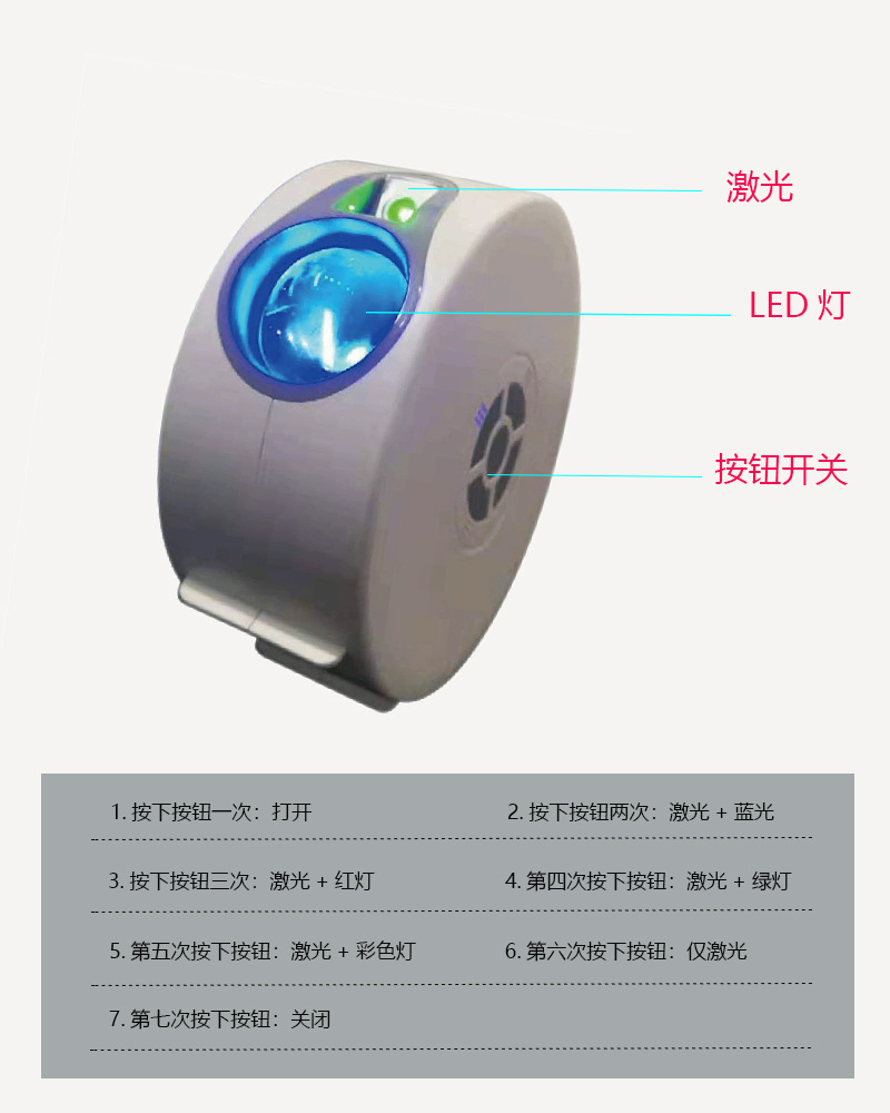 创意蓝牙音乐星空投影灯七彩卧室小夜灯 炫彩3D遥控星空灯
