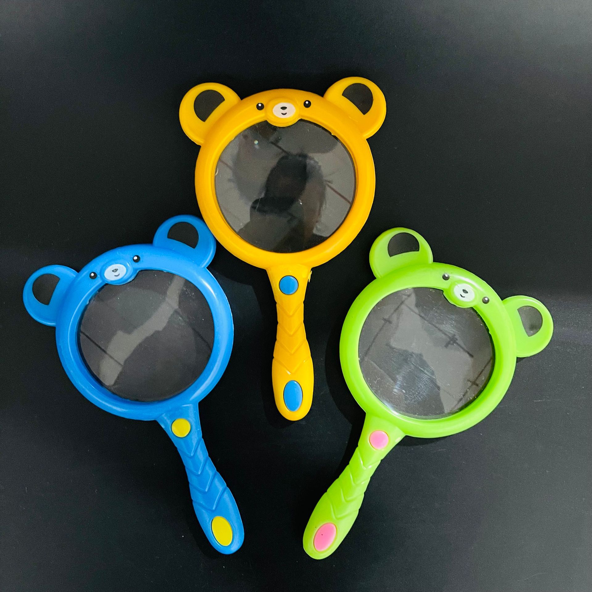 【2-9区】卡通儿童放大镜 600/件卡通儿童小熊放大镜玩具幼儿园小学生实验观察玩具教具1元批发