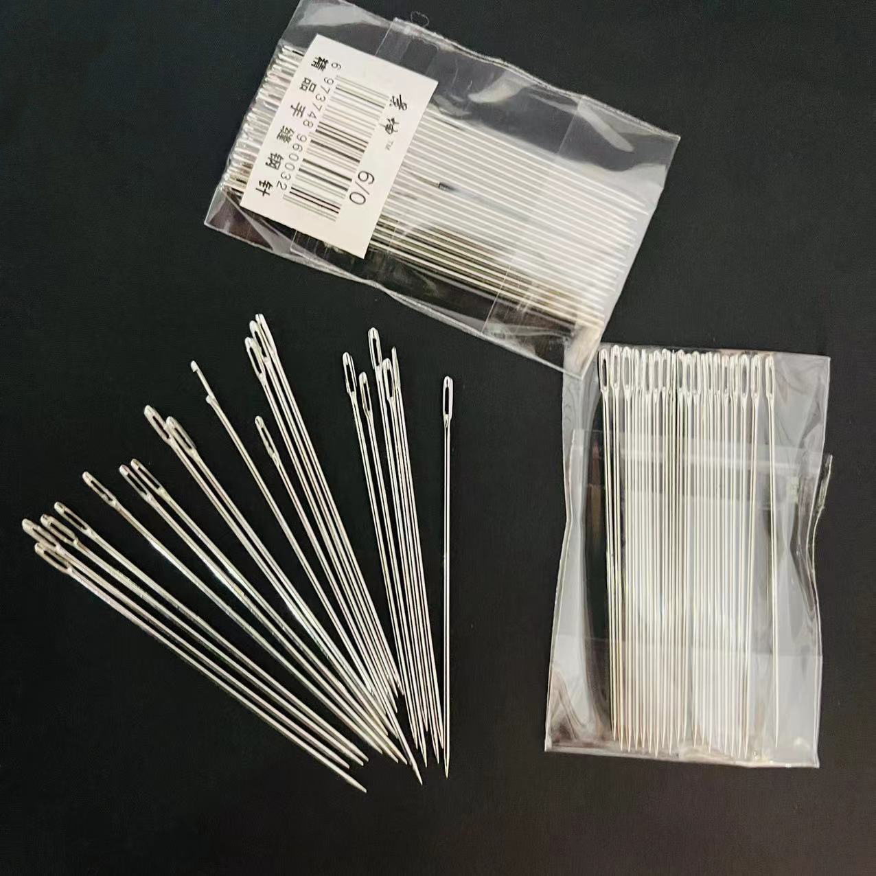 【 At the Door 】6/0 bag needle 20/ Bundle 100/ Bag 5000/ box 6/0 big eye bag needle Sewing needle Household steel needle High-hardness hand sewing needle Elderly Needle Sewing Needle One yuan supply Specification image