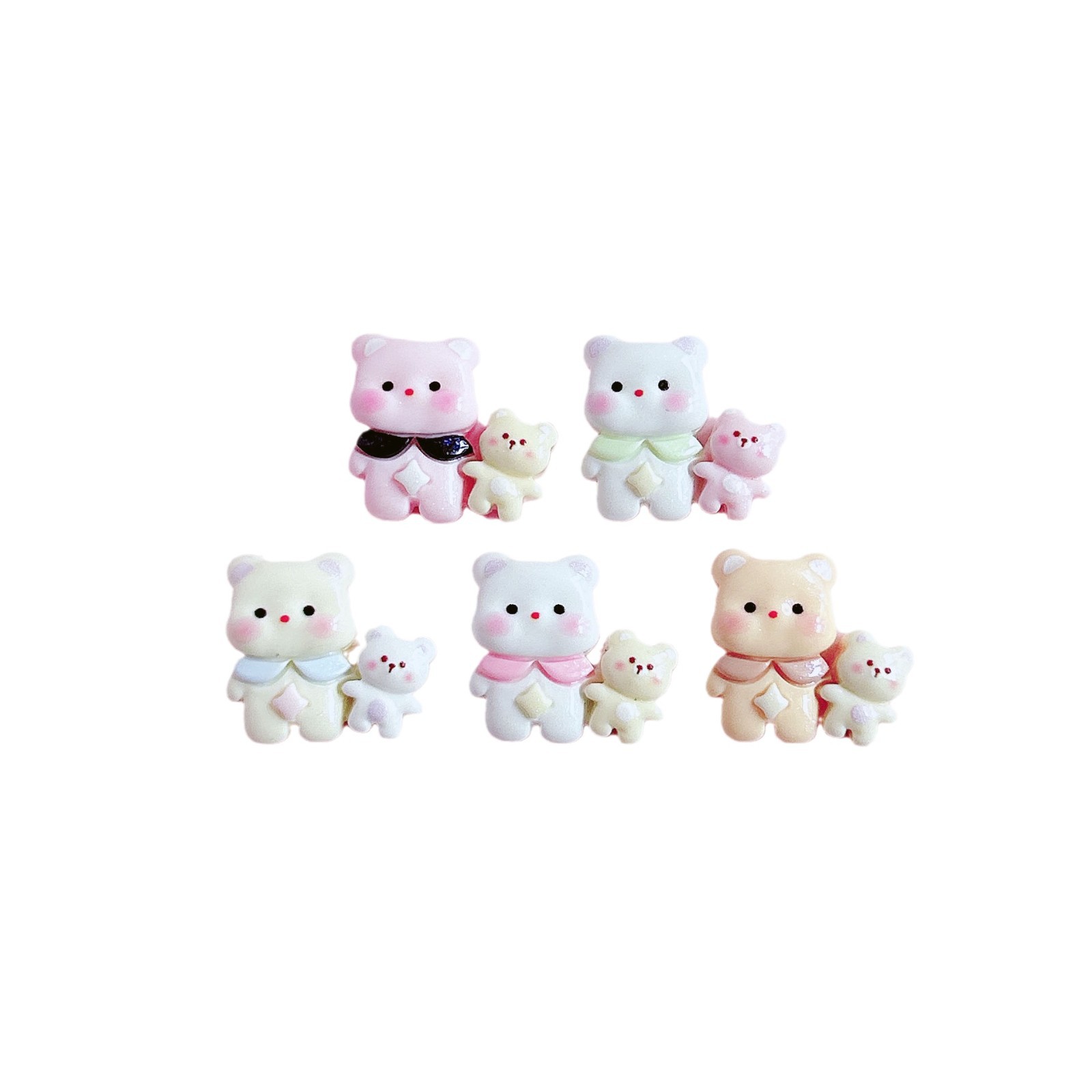 Cute and playful pajamas, teddy bear accessories, diy hair accessories, decorative pen caps, pencil cases, mouthwash cups, shoe buckle patches Item Picture