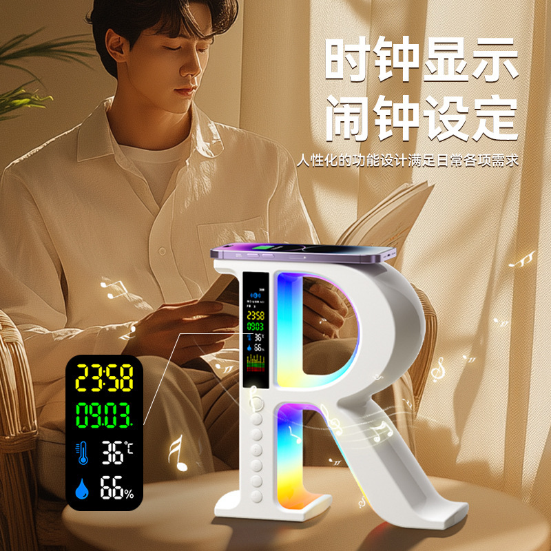 Wholesale of wireless Bluetooth audio equipment manufacturers, ambient lights, office and home decorations, alarm clocks, and multi-functional smart Bluetooth speakers Application Scenario