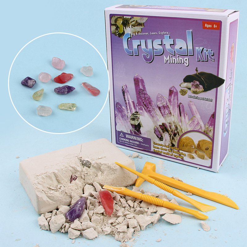 Crystal ore archaeological excavation toys, pearl crystal archaeological hands-on and brain-stimulating toys, intelligence development, small-scale excavation Application Scenario
