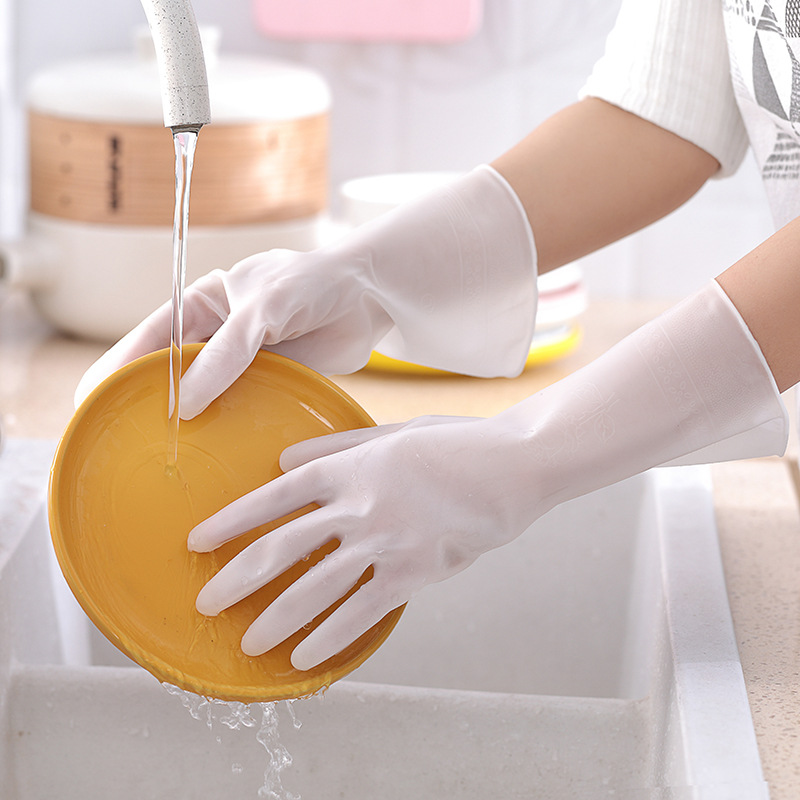 家务洗碗手套橡胶透白洗衣防水胶皮家用清洁橡胶防滑耐用厨房批发详情图2