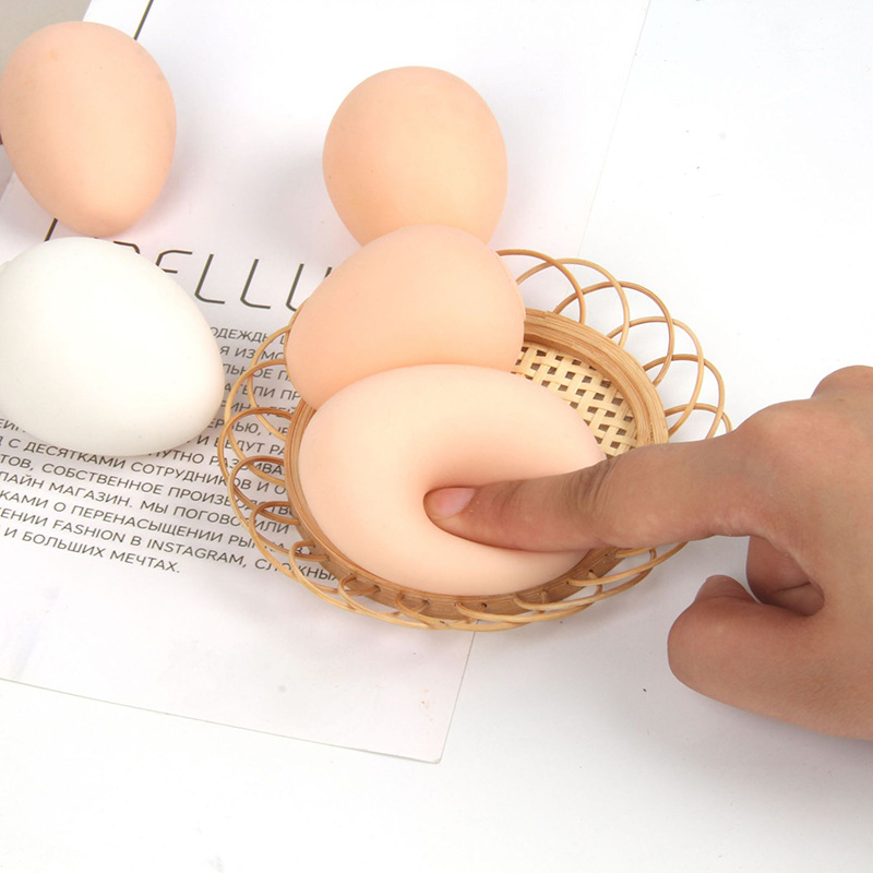 跨境创意解压整人玩具 按压减压仿真发泄鸡蛋捏捏乐 复活节鸡蛋