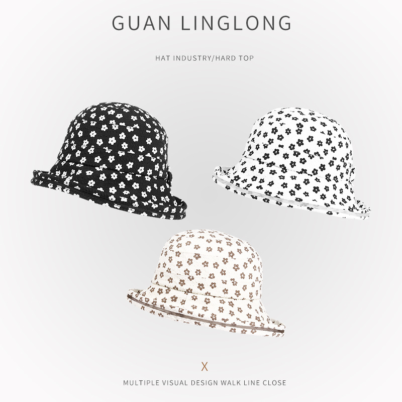 Hat woman spring summer Korean version of small Xiang Feng Fisherman hat personality trend big eaves sunscreen basin hat female sunshade hat wholesale full figure