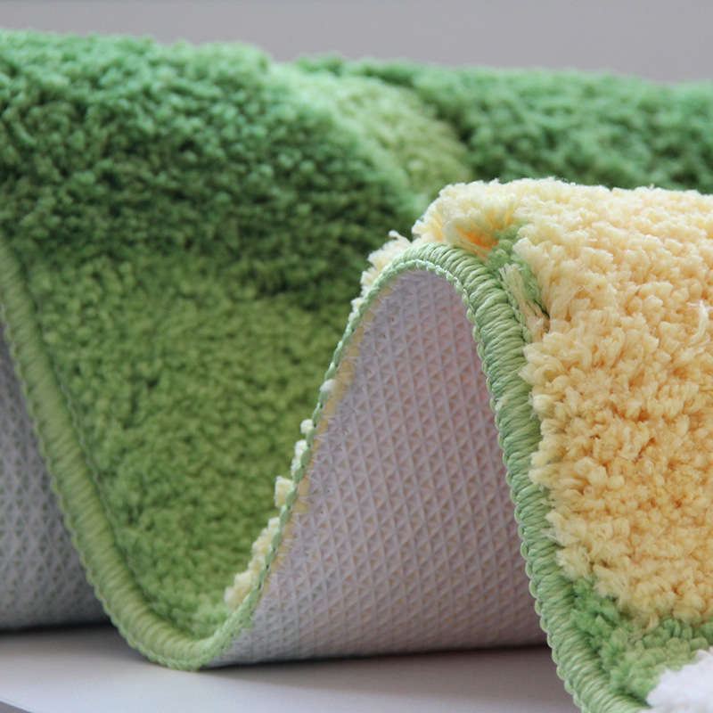 25 New deep-sea fish flocked carpet, anti-slip bathroom mat, Amazon cross-border absorbent floor mat, for bathroom door Specification image