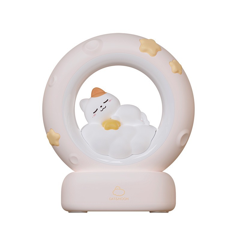 Creative new products, cute atmosphere lights, birthday gifts for girls, internet-famous decorative items, star-picking and moon-embracing, patting little cats, night lights Item Picture