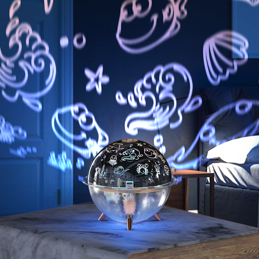2024 New star projection lamp humidifier USB charging space astronaut projection atmosphere lamp humidifier Specification drawing