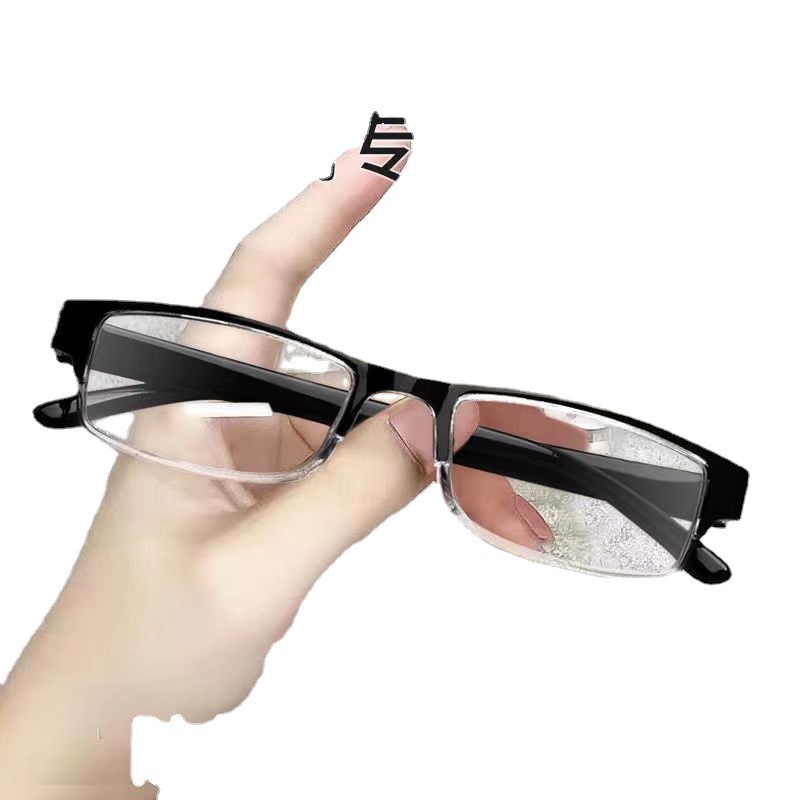 Fashionable, high-end, anti-fatigue, high-definition, ultra-light high-end spring-leg reading glasses for middle-aged and elderly men and women, with blue light protection Item Picture