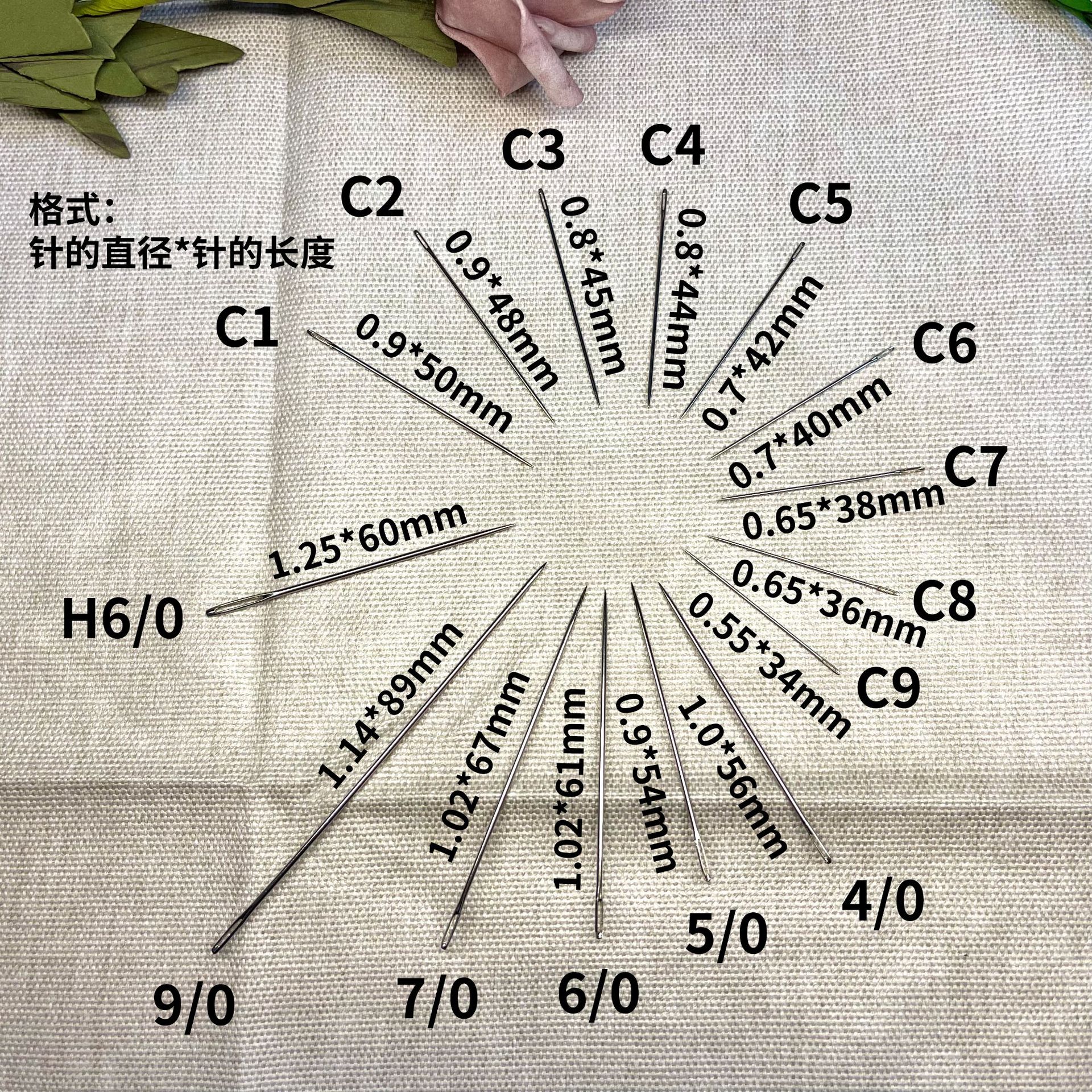 Manufacturers Spot Wholesale Stainless Steel Big Eye Embroidery Steel Needle Sewing Clothes Quilt Needle C1c2c3 Hand Sewing Needle details Picture