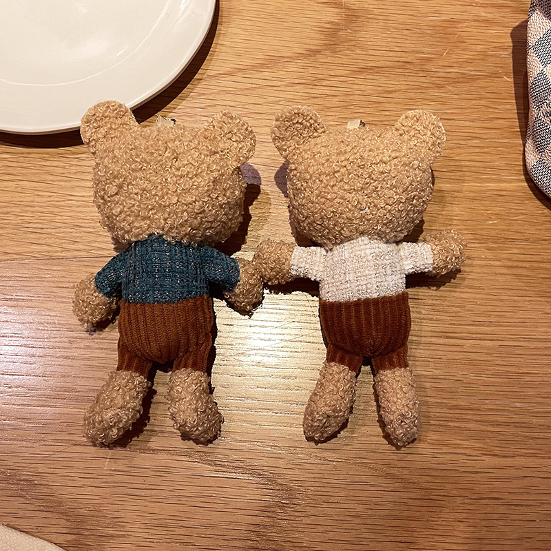 Wholesale of teddy plush long-legged pudding bear plush toys, keychains, bear dolls, bags, pendants, and small gifts Specification image