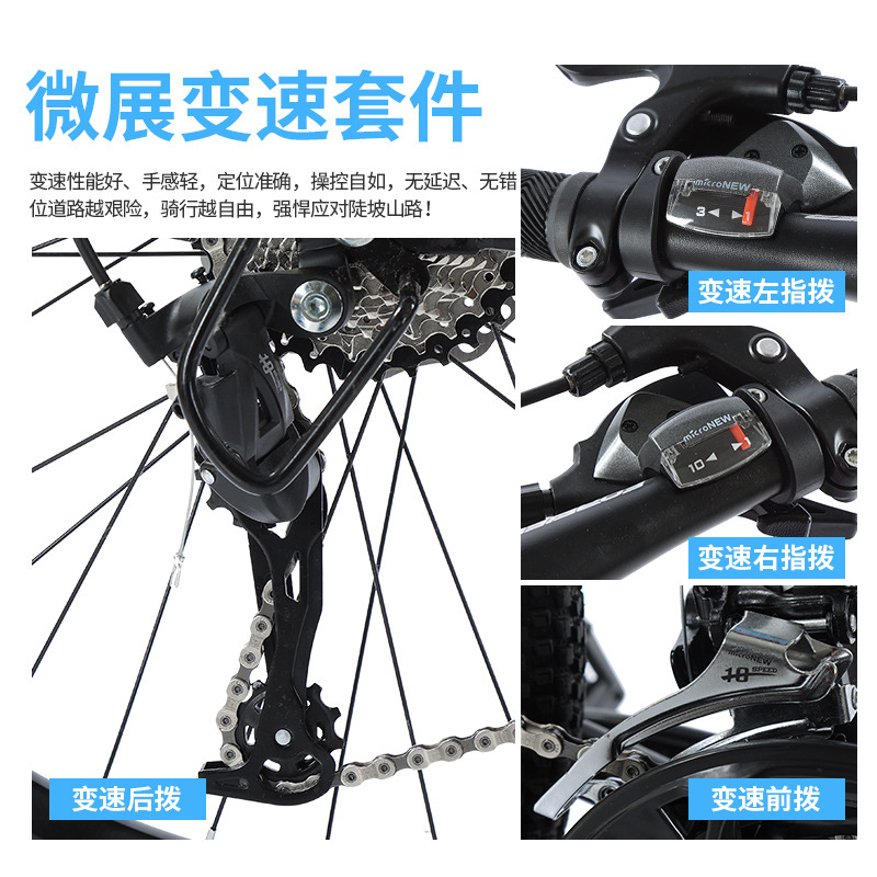 Shanghai Permanent Brand Secondary School Double Shock Absorbable Variable Speed Cross-Country Bicycle Mountain Bike Double Disc Brake Bike Specification drawing