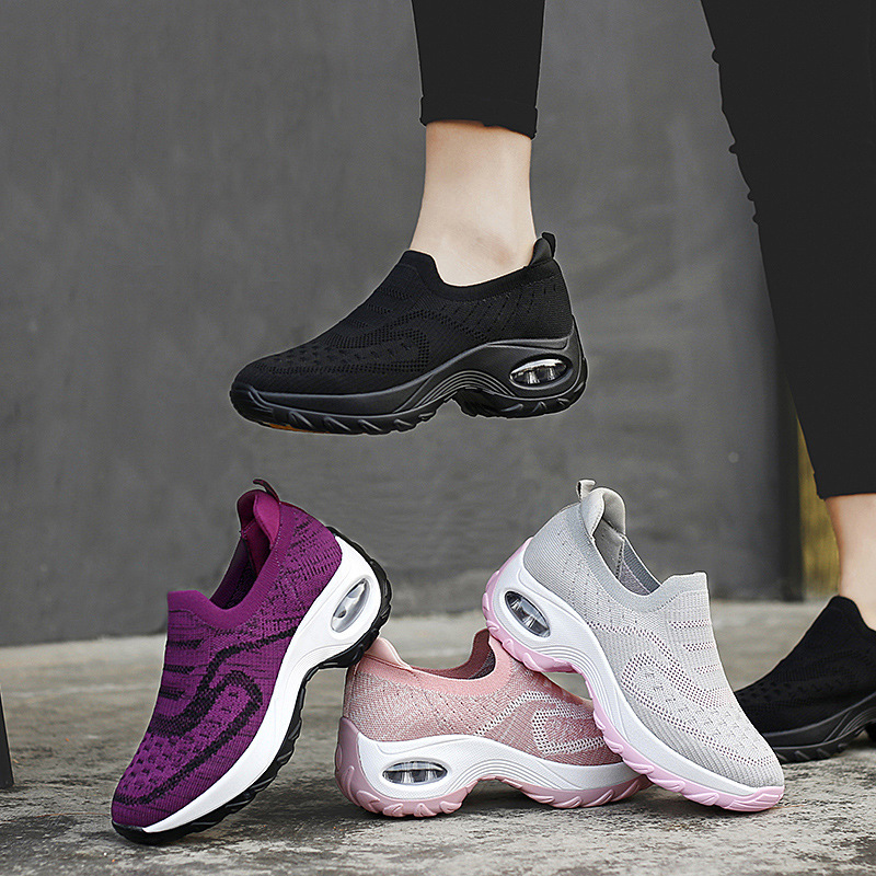 New Feizhi net shoes, air-cushioned shoes, spring and summer women's casual shoes, large-sized, fashionable, trendy and breathable women's shoes for export