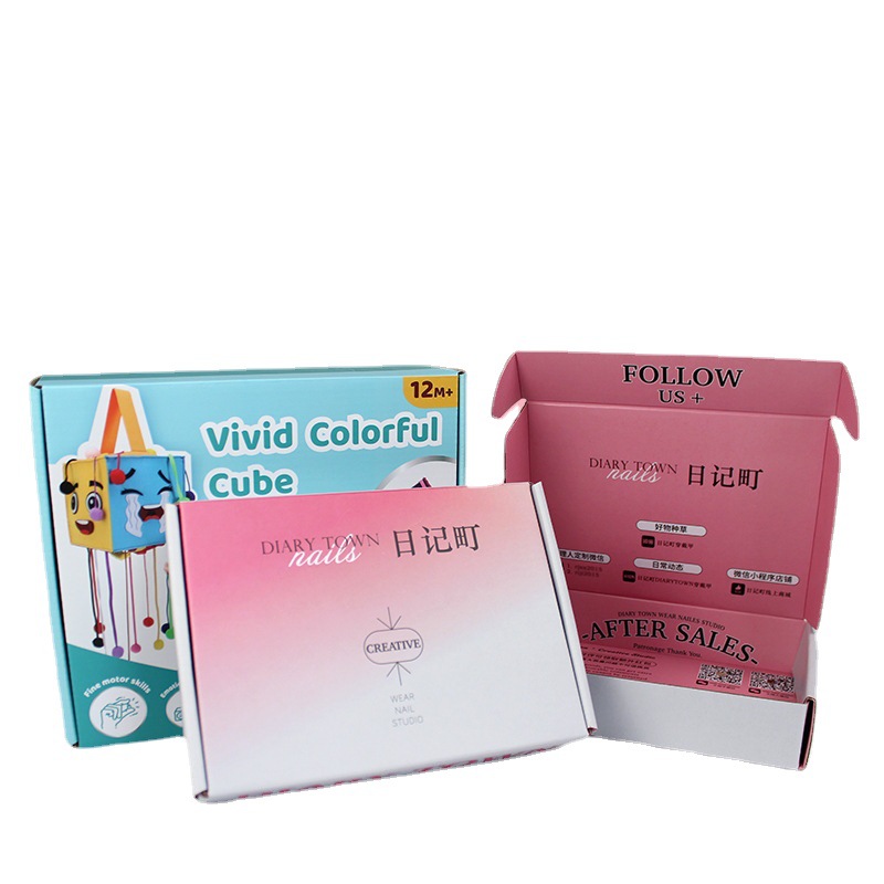 Color Aircraft Box Custom Underwear Clothing Packaging Box Double-Sided Color Printing Zipper Color Box Small Batch Paper Box Custom Item Picture
