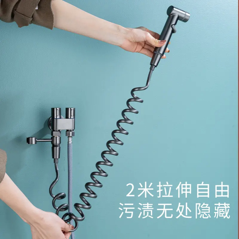 马桶伴侣喷枪冲洗阀一进二出水龙头角阀带水枪高压厕所卫生妇洗器详情25