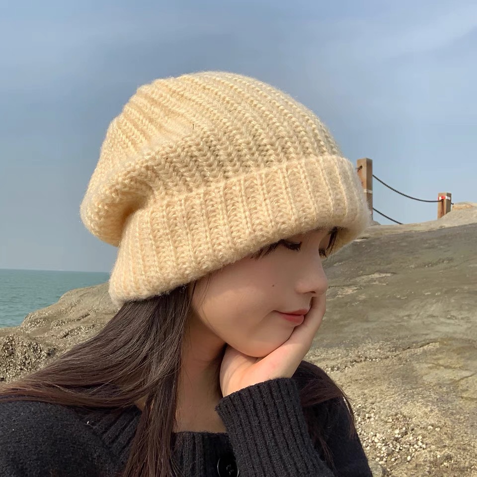 Brand [Sondona] Knitted hats, woolen hats, Japanese-style woolen pile hats, women's autumn and winter versatile Korean-style knitted hats, warm ear-protecting loose hats, factory Application Scenario