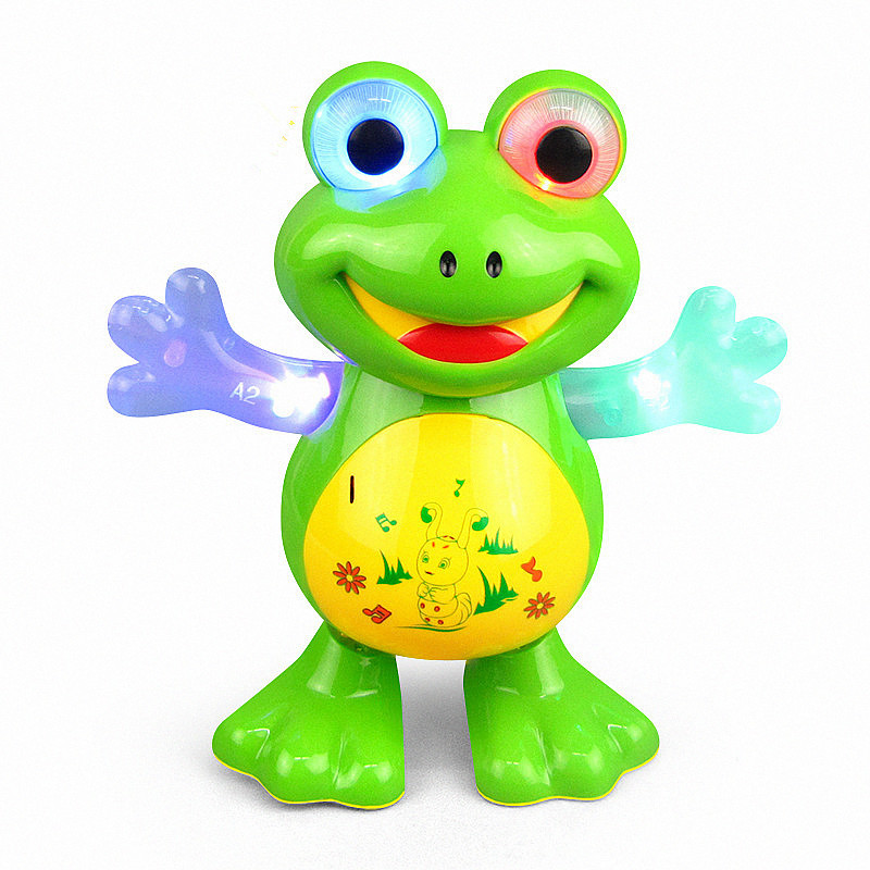 Electric light music dance swing little frog Park night market stalls children's toys foreign trade factory direct sales details Picture