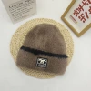 Autumn and winter Korean-style fashionable embroidered knitted hat for women, outdoor casual and warm woolen hat, versatile and simple cold hat trend details Picture