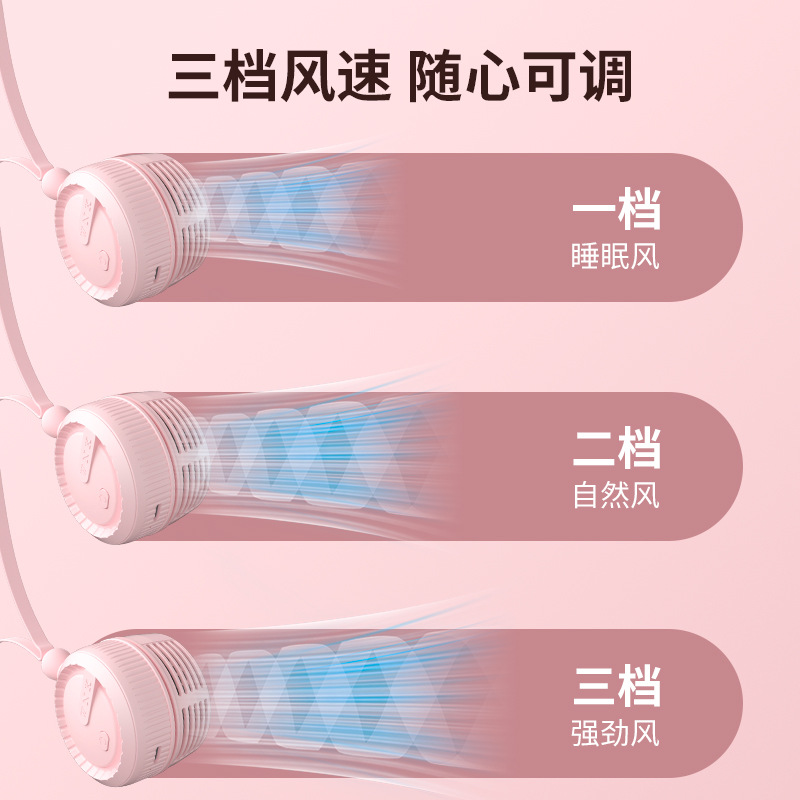 High-Speed Leafless Hanging Neck Fan Folding Outdoor Charging Portable Usb Rechargeable Small Portable Mini Fan Application Scenario