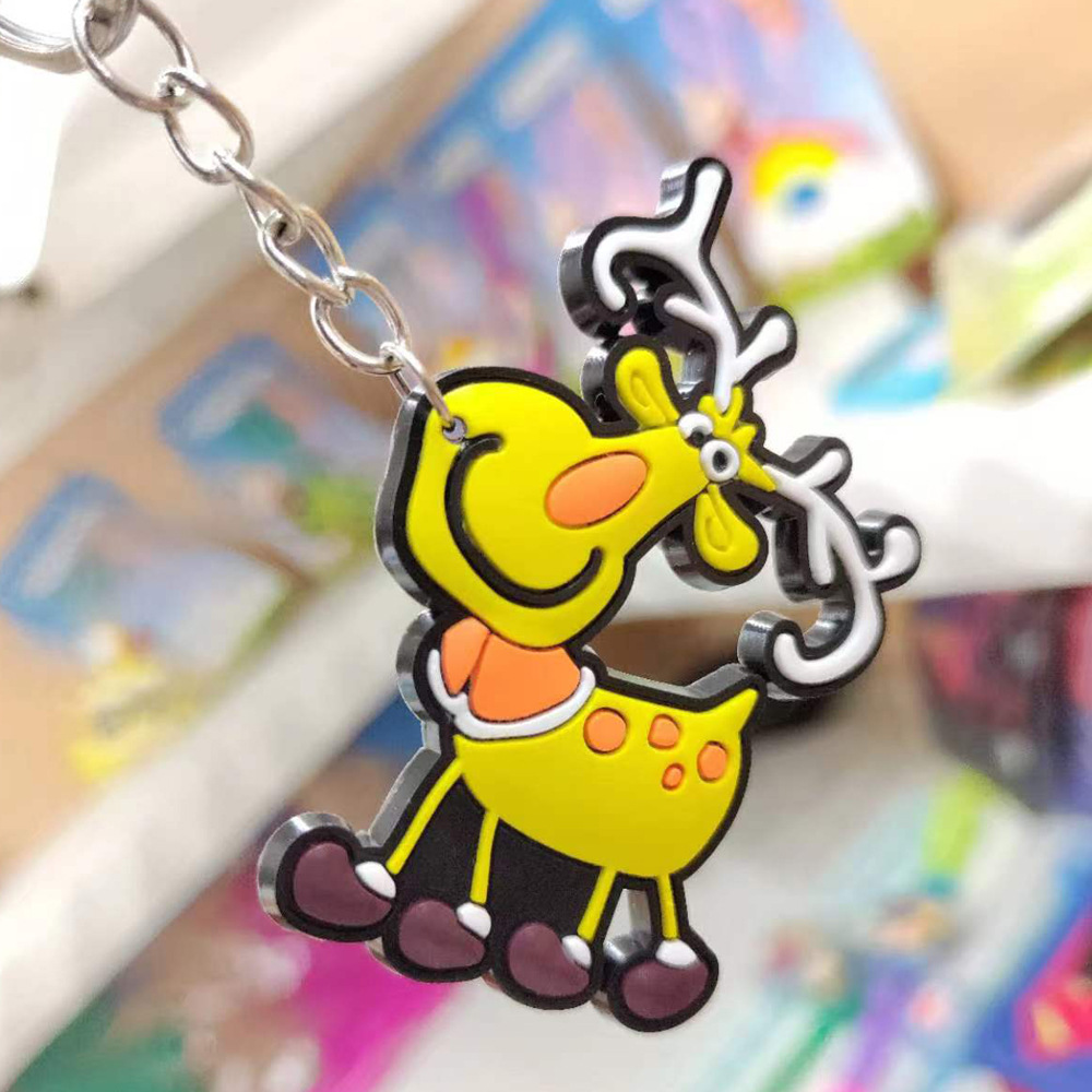 Manufacturers Direct Sales Of Pvc Soft Plastic Cartoon Single Side Deer Key Chain Hanging Decoration Tourist Souvenirs Promotional Small Gifts Application Scenario