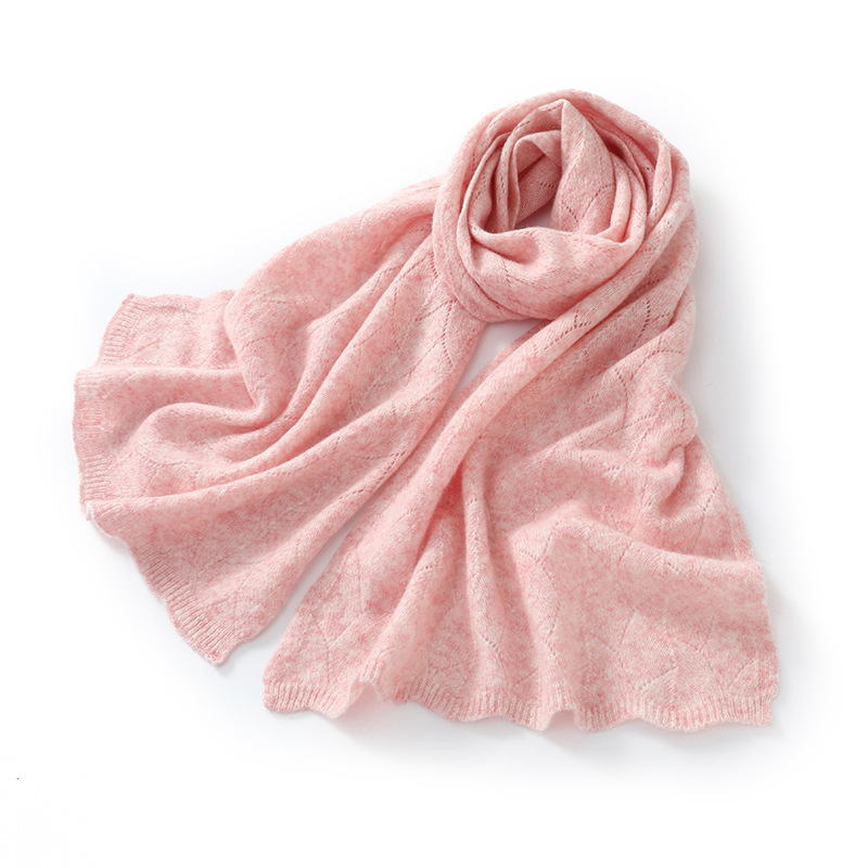 2025 Autumn/Winter new 100% pure wool scarf for women, Korean style warm knitted versatile shawl, long hollowed-out scarf pic 9