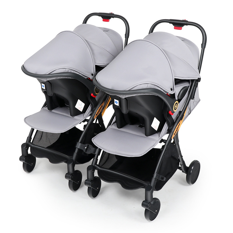 工厂直销双胞胎婴儿推车轻便折叠口袋推车儿童便携提篮式安全座椅详情图5