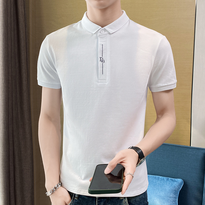 2022 Summer New men's T-shirt POLO shirt, young men's business casual short-sleeved T-shirt, pure cotton versatile men's wear Application Scenario