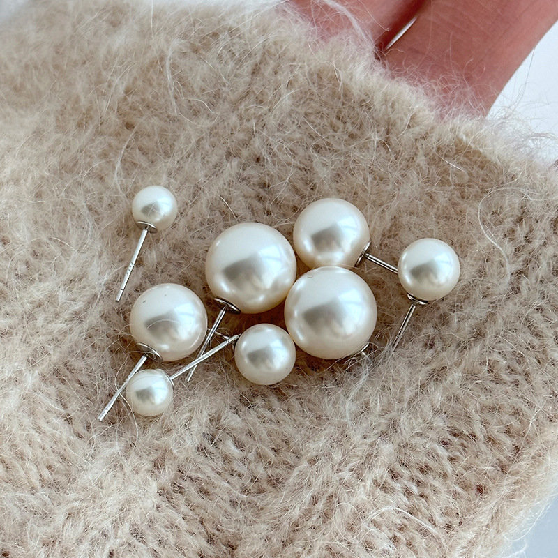 Swarovski pearl Stud earrings s925 sterling silver domestic crystal bead earrings are selling well, the same style as celebrities and versatile for women E8691