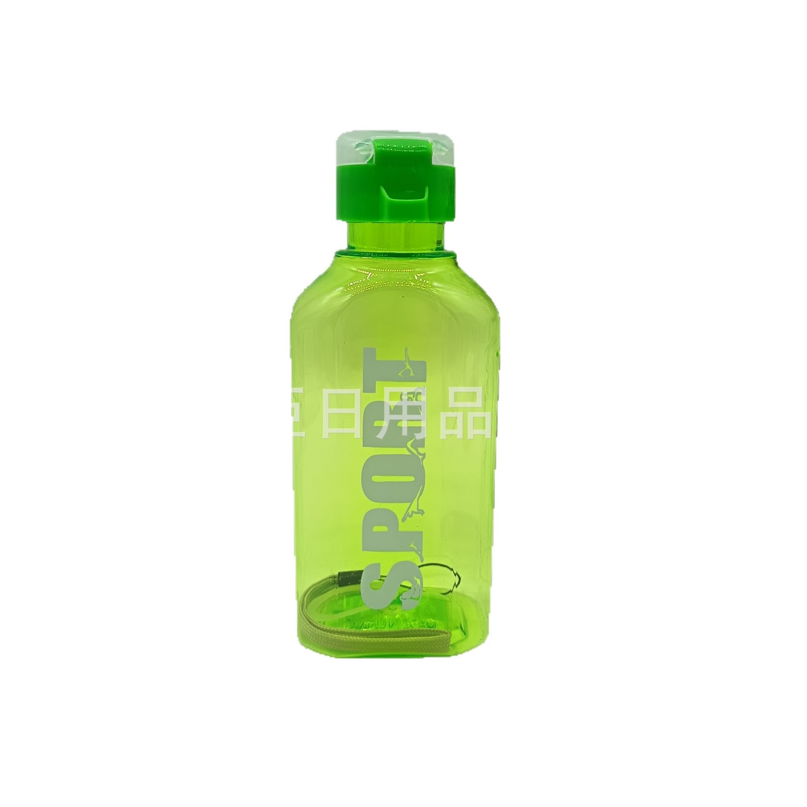 Fitness water bottle, vibrant color, minimalist letter style, space cup, men's and women's sports water cup, outdoor portable with a carrying rope Item Picture