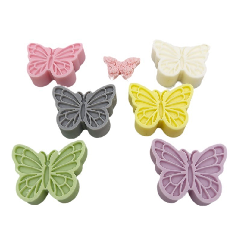 Mariposa vela perfumada molde de silicona flor DIY mariposa jabón hecho a mano difusor vela de piedra de yeso goteo pegamento Item Picture