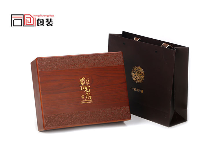Huoshan Dendrobium officinale gift box, high-end packaging box 100g, 150g, Dendrobium officinale gift box wholesale, carved wooden box pic 10