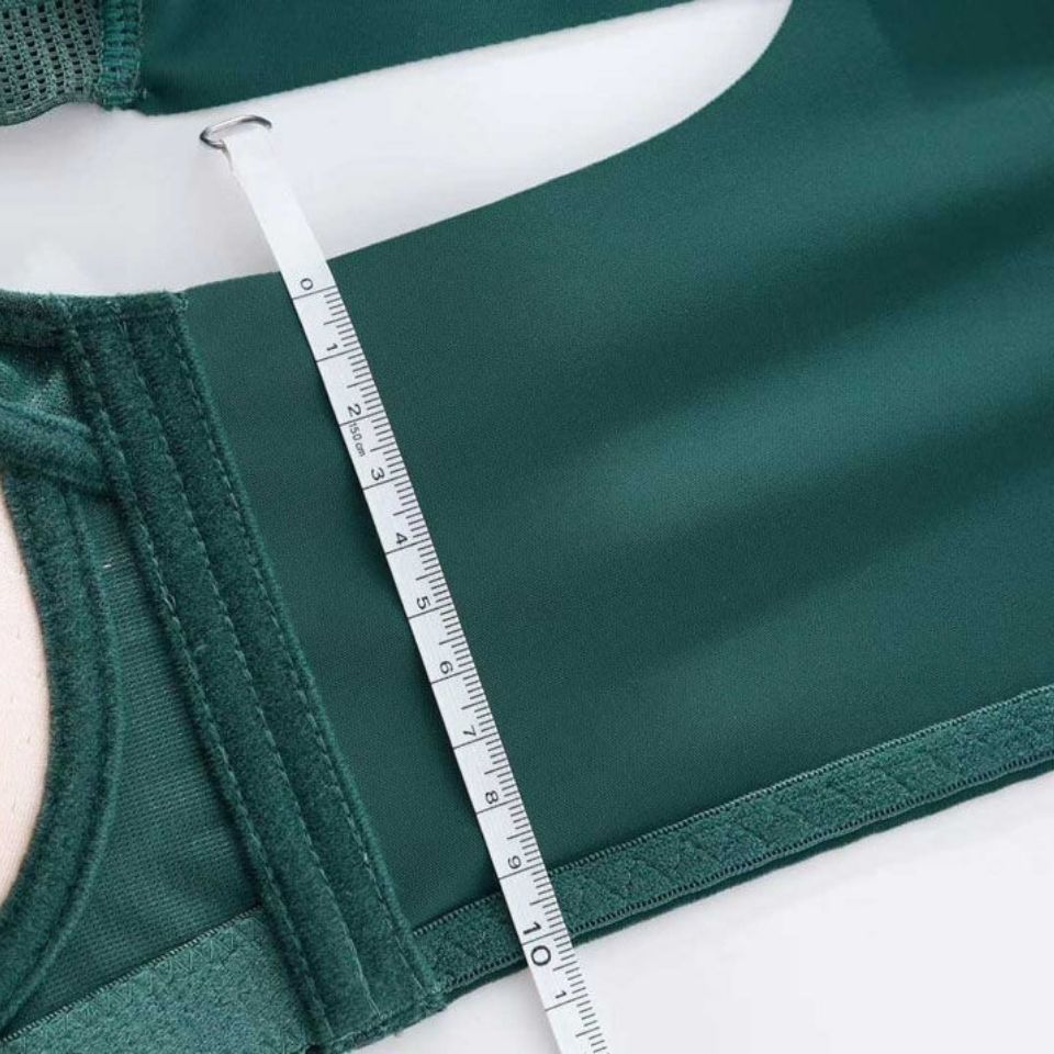 Cross-border export Q-elastic and skin-friendly cotton mid-thick vest bra with double shoulder straps and four-row buttons for women Specification image