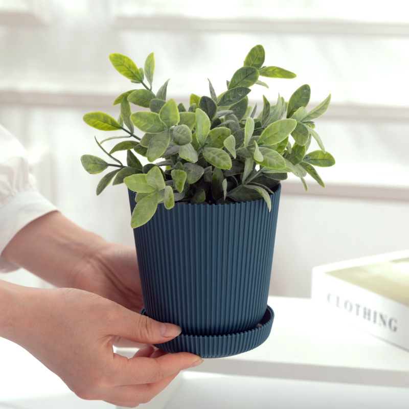 Tabletop Flower Bed Potted Garden Office Greening Planting Balcony Decoration Vase Flower Pot Plastic Wholesale Application Scenario