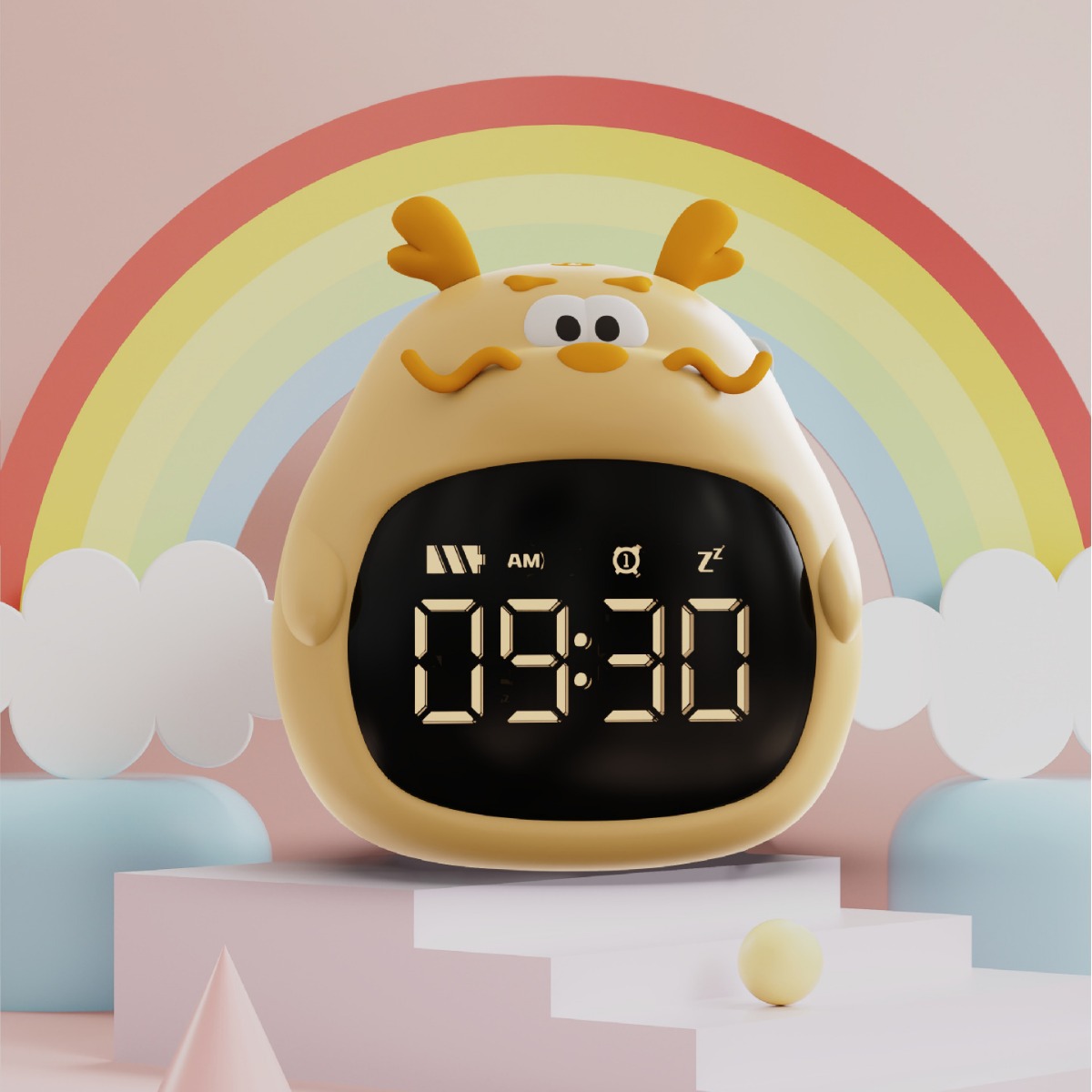 Chubby Dragon Creative Alarm Clock, Student Alarm Clock, Cute Alarm Clock, Cartoon Alarm Clock, Chinese Dragon Alarm Clock, Dragon details Picture