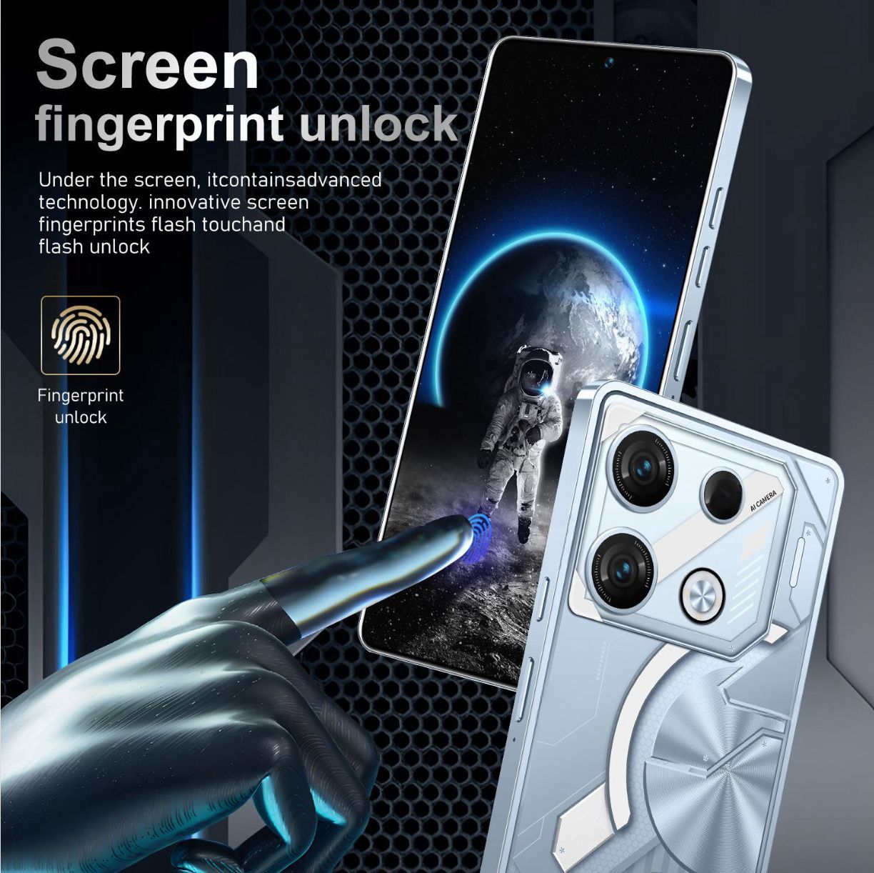 OZON AliExpress cross-border mobile phone 2GB+16GB500+1300mp GT10Pro cross-border mobile phone Specification drawing