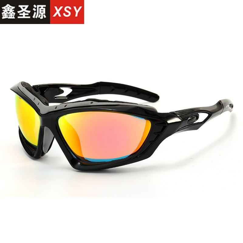 批发太阳镜男女同款骑行眼镜男UV贴海绵运动眼镜户外防风墨镜5347