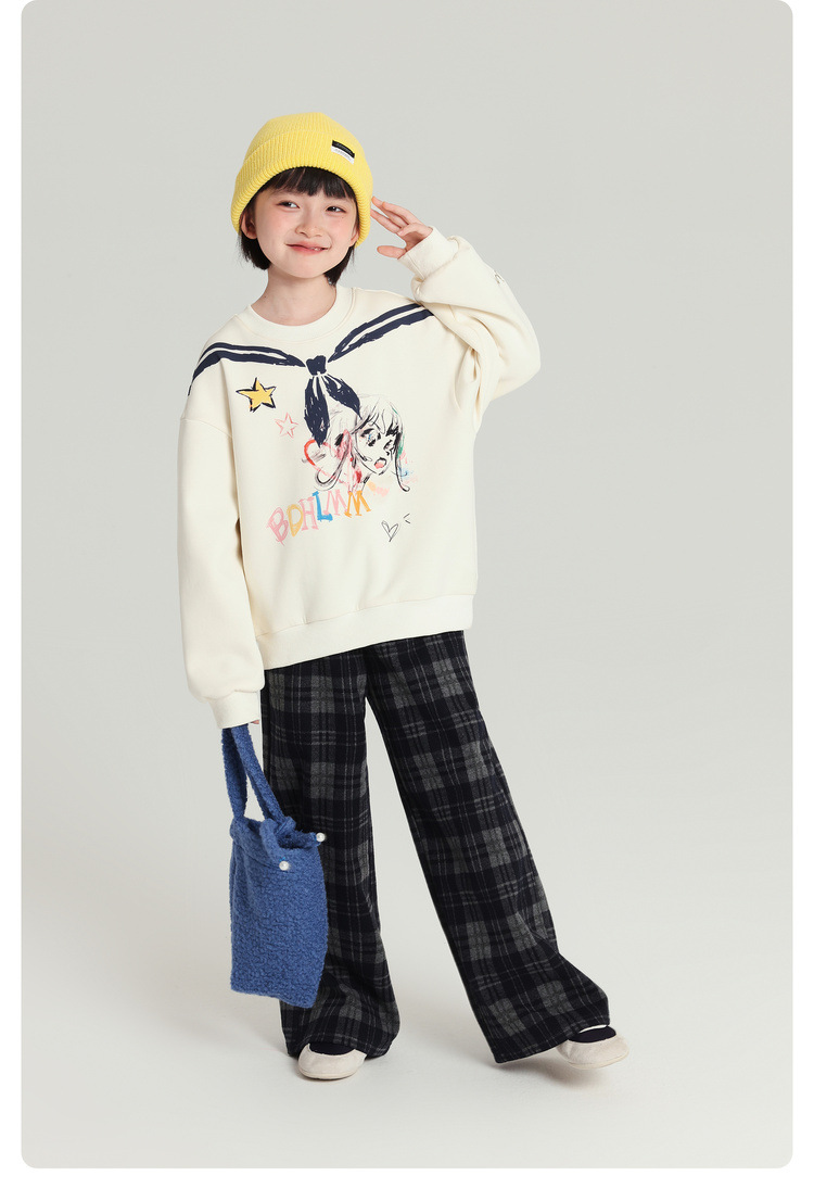 2025秋季新款儿童卫衣布丁哈鲁童装长袖卫衣卡通少女漫画薄卫衣详情29