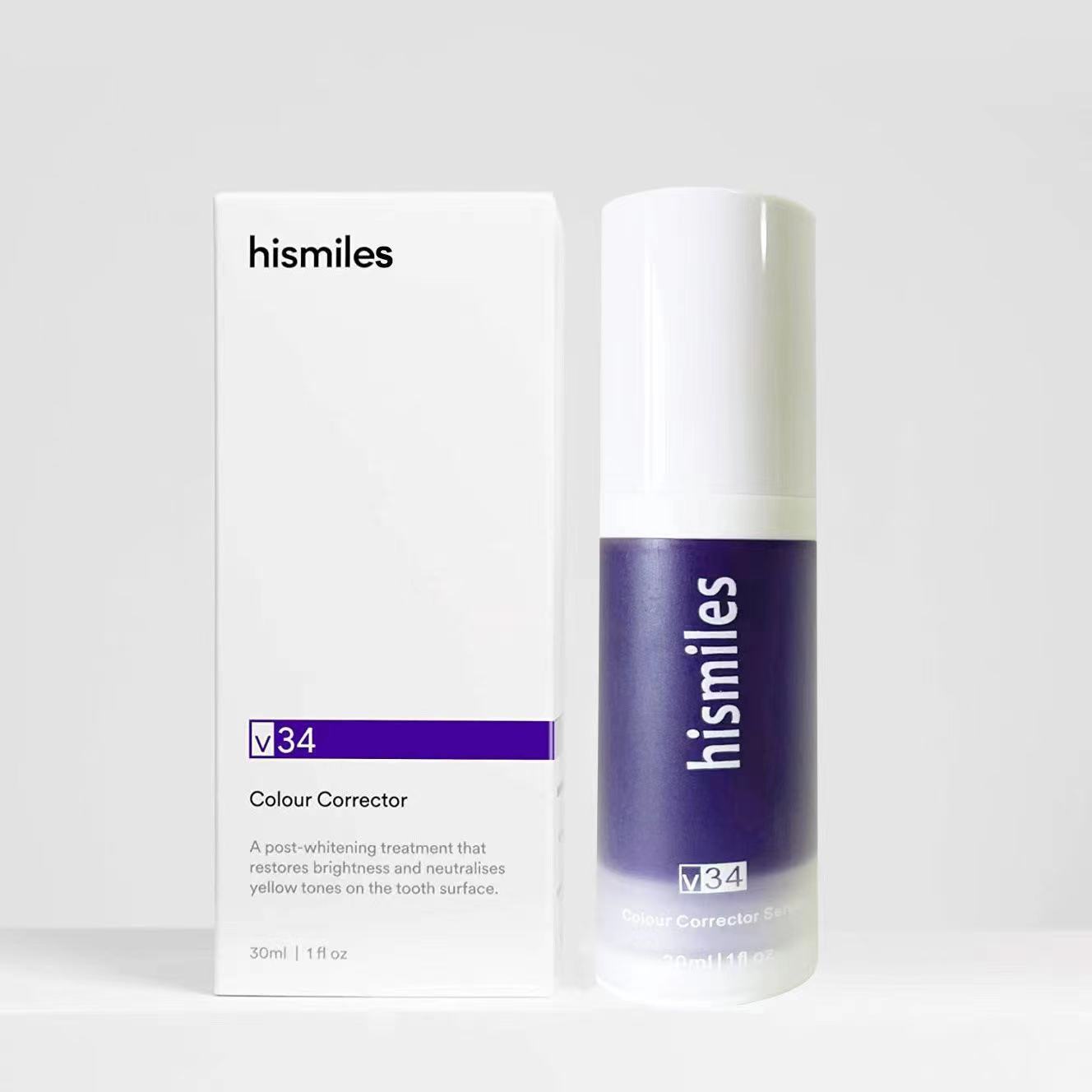 Purple V34 toothpaste for whitening, removing stains, oral cleaning and eliminating odors hismile toothpaste details Picture