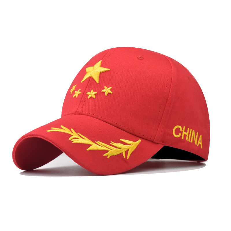 Chinese National flag caps male and female athletes training game baseball caps coach sun CHINA embroidery