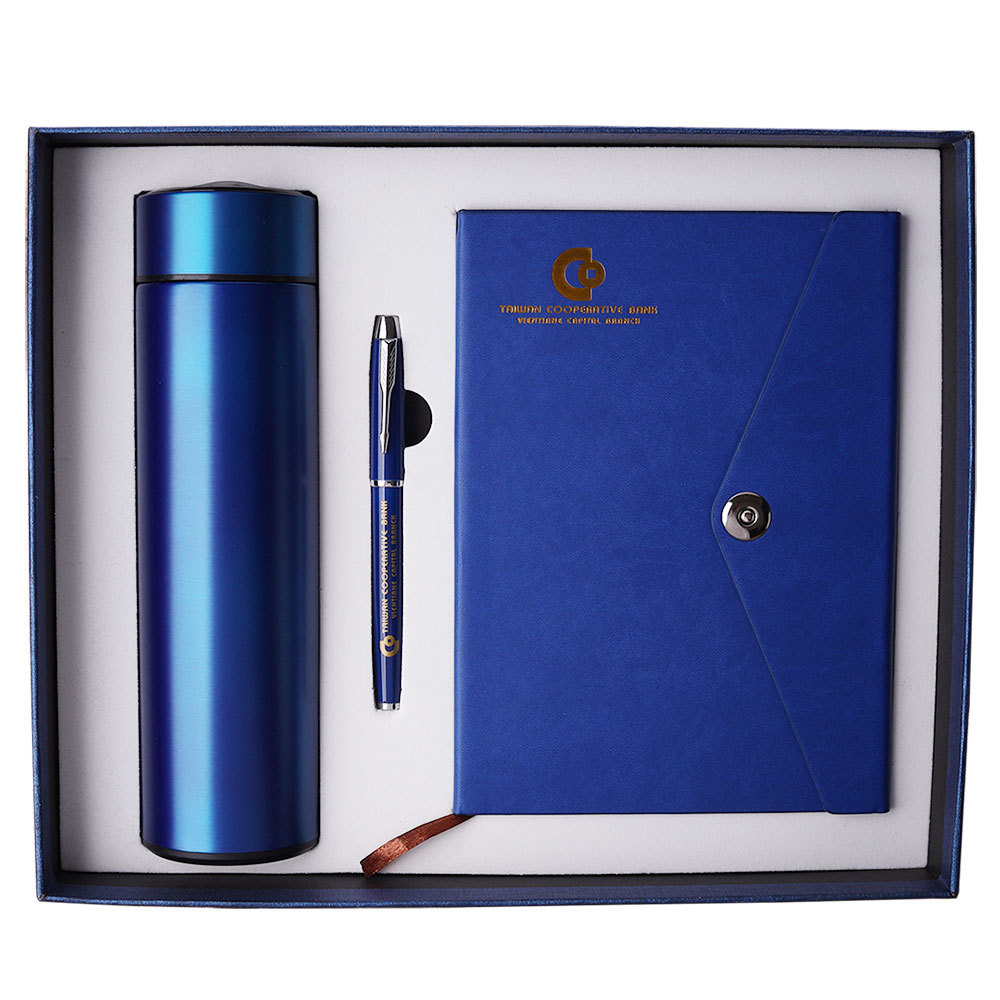 Insulated cup business gift set for enterprises, schools, companies, real estate, wineries, annual meetings and events. Notebook sets are given as gifts Specification image