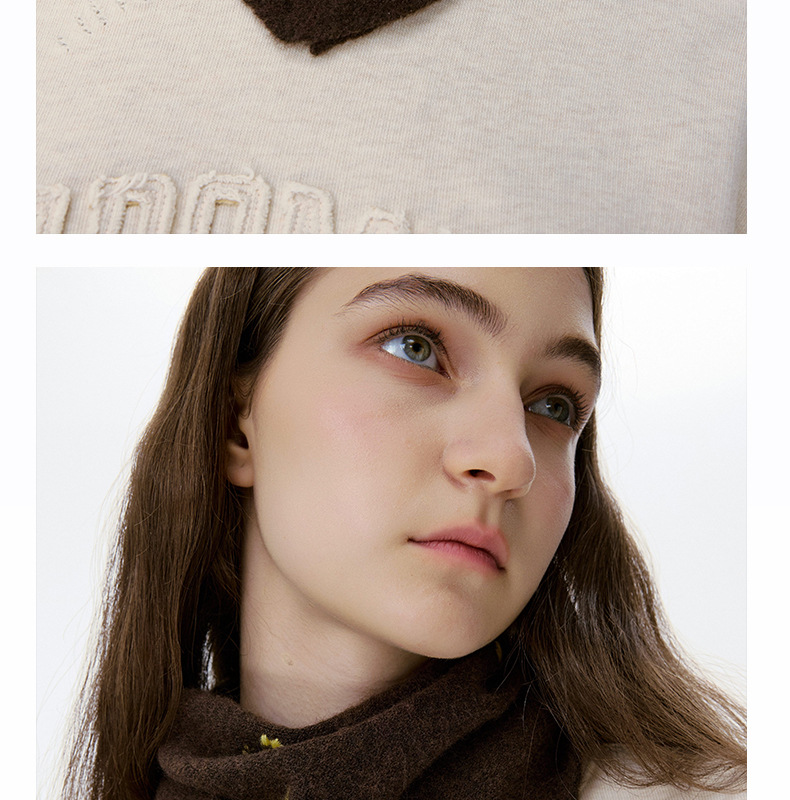 复古文艺风三角巾深棕色小黄花刺绣三角巾女秋冬季针织围巾配饰批详情20