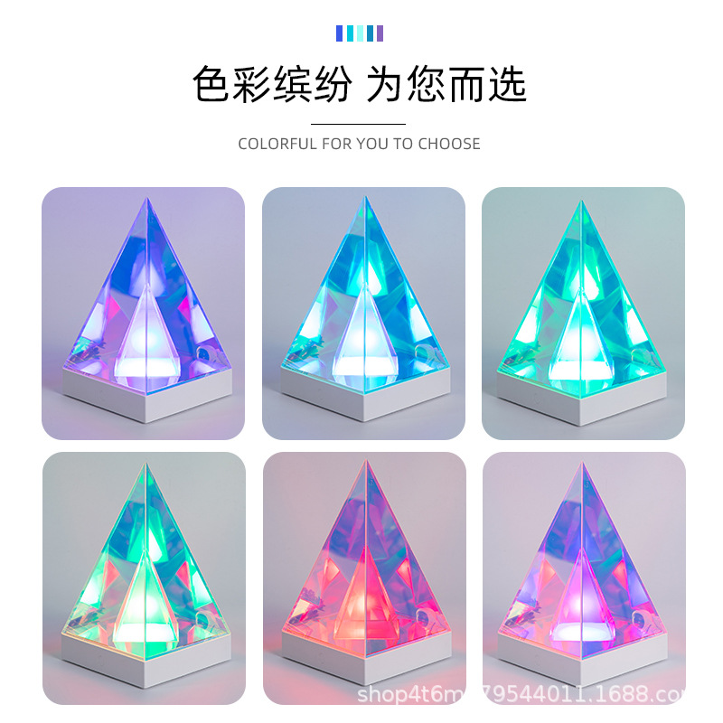 Creative desktop atmosphere lights, bedroom decorative items, dazzling neon night lights, cubic portable camping lights, gifts Application Scenario