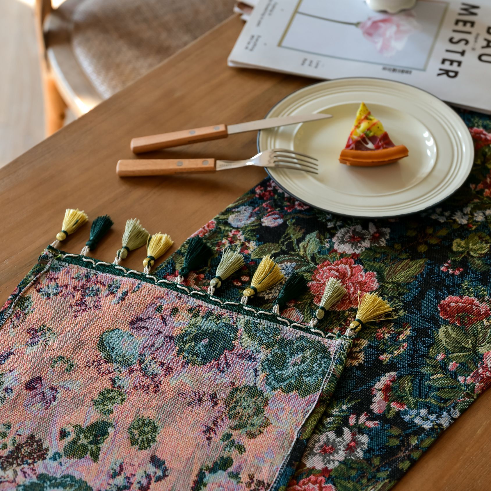 New Bohemian ethnic style heat insulation and anti-scald long strip Suzhou table flag Tea Flag TV cabinet cover wholesale from the manufacturer pic 76