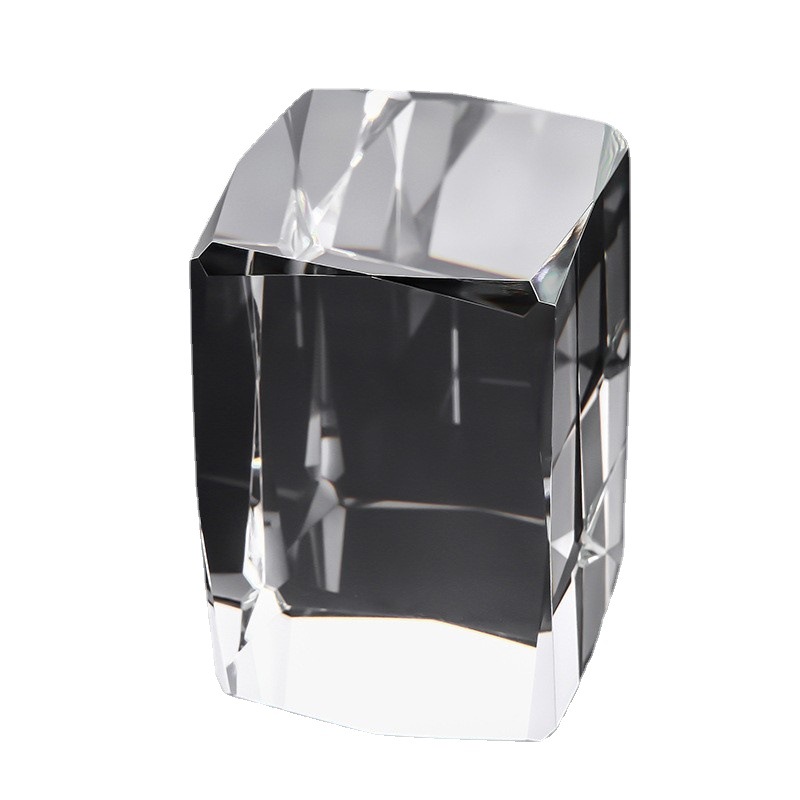 Crystal Trophy Medal K9 Square Cylinder Clear Embryo Logo Custom Cube Cube Shaped Base Carved Inside Application Scenario