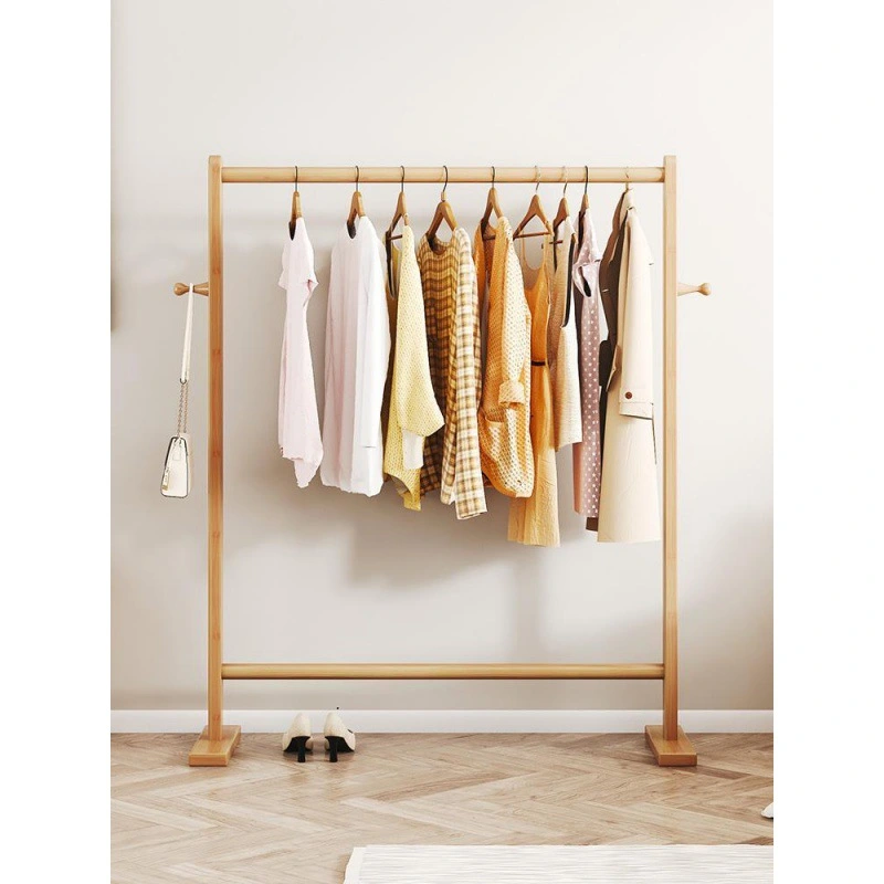 Coat And Hat Rack Floor Bedroom Solid Wood Hangers Household Multi-Functional Simple Modern Drying Rack Bedroom Living Room