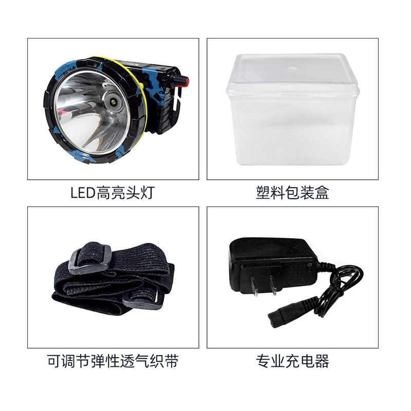 Wholesale display screen dimming headlight, strong lithium battery usb charging headlight, long-range night fishing headlight, wearable flashlight headlight Specification image