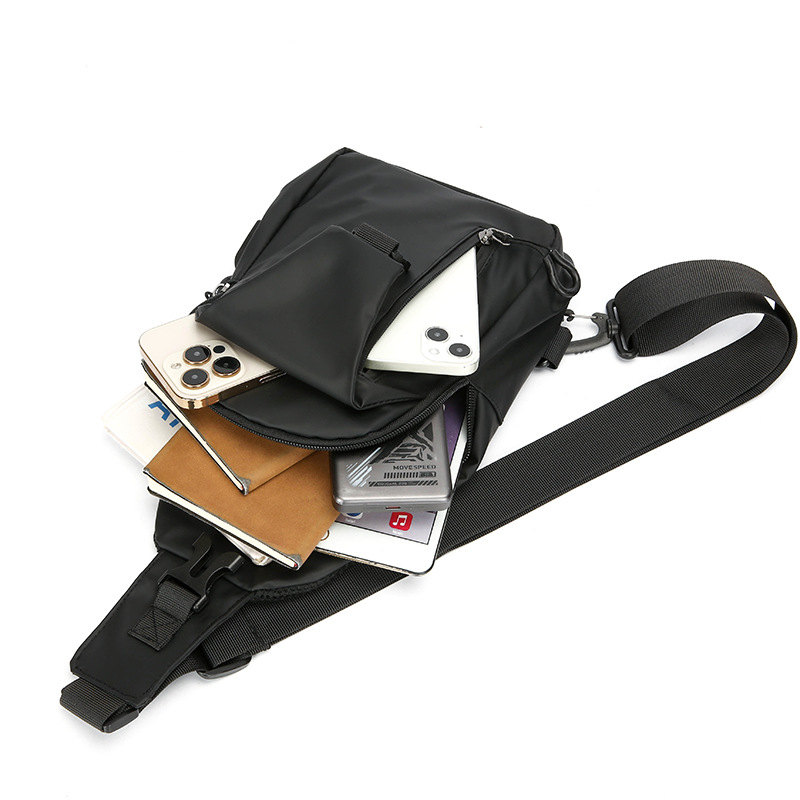 胸包/运动户外/斜跨包男/胸包定制/斜跨包白底实物图